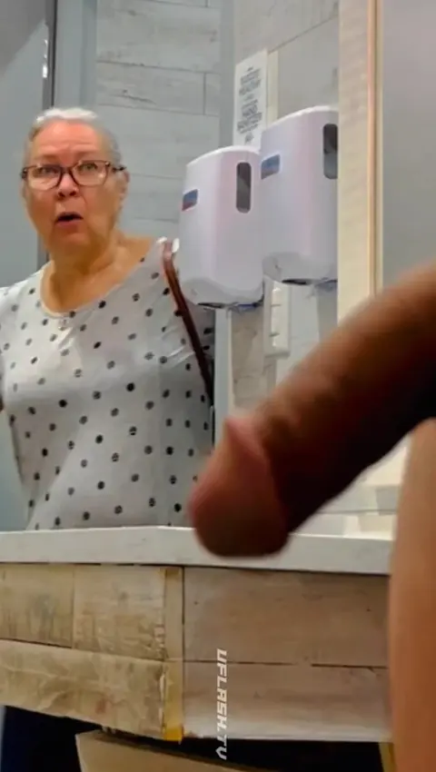Granny Gets Shocked By Bathroom Cock Flash — video thumbnail