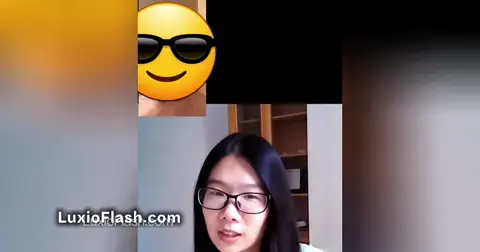 Asian Tutor Reaction To Live Flash Cumshot — video thumbnail