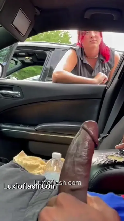 Redhead Gives Number After Seeing Black BBC in Car — video thumbnail