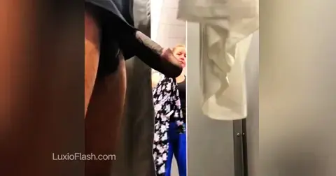 Sexy Blonde Peeks At BBC In Trial Room — video thumbnail