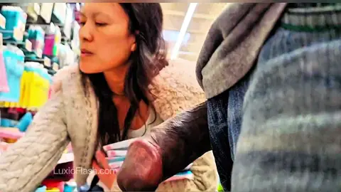 BBC Near Asian Lady Face While Shopping — video thumbnail