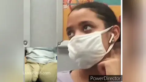 Angry Lady Reaction To Bulge On Train — video thumbnail