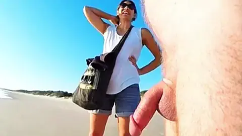 Fun Chat With MILF While Cock Out On Beach 🔥 — video thumbnail