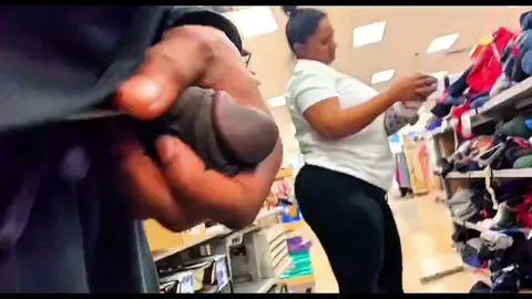BBC Out While BBW Ebony Shopping In Store  — video thumbnail