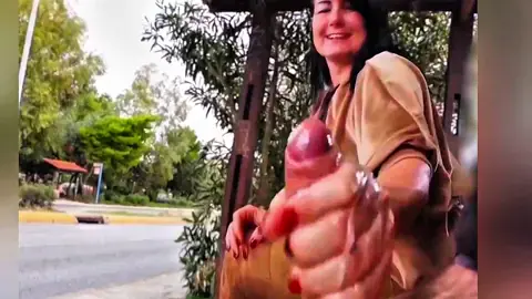 Bus Stand Cock Out Sexy GILF Handjob — video thumbnail