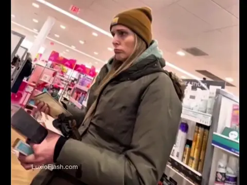 Store Hard Bulge Makes Her Stare — video thumbnail