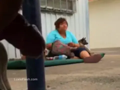 Homeless Lady Sees BBC Cumshot — video thumbnail