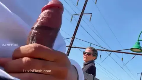 GILF Sits Next While Jerking BBC On Bench — video thumbnail