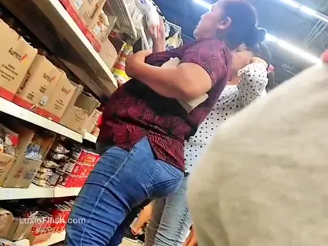 Mom And Daughter Staring At Hard Bulge In Store — video thumbnail