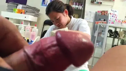 Lady Doing Pedicure Sees Cock Out And Cum — video thumbnail
