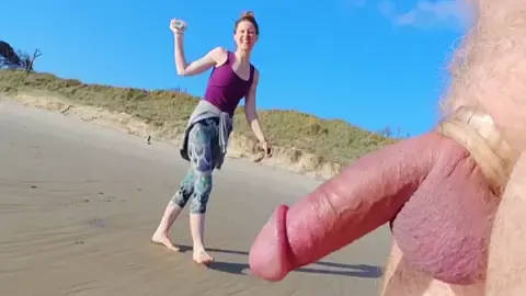 CFNM Beach Blonde Reacts To My Cock — video thumbnail