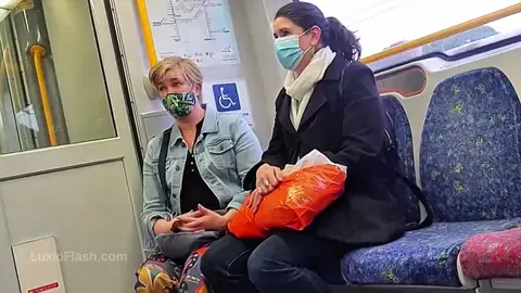 Two GILFs On Train Stare At Hard Bulge — video thumbnail