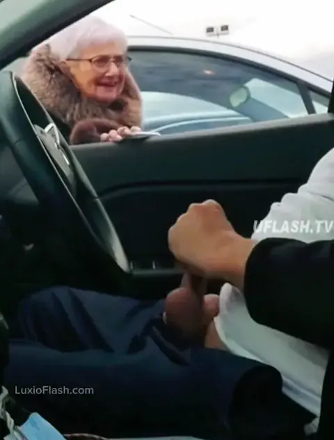 Grandma Hands Tissue After Car Cumshot — video thumbnail