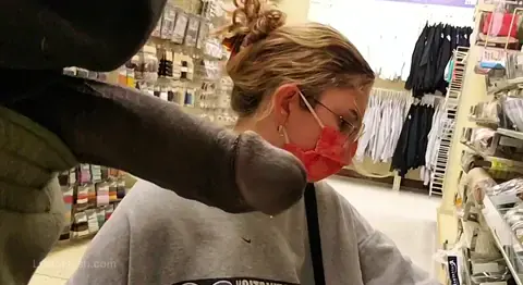 Talking To Mask Lady With BBC Near Her Face — video thumbnail
