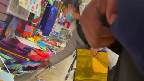 BBC Out In Store Near Mask Lady — video thumbnail