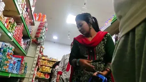 Indian Aunty Staring At Store Bulge — video thumbnail